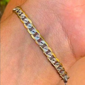 6MM 8.5 inches stainless bracelet Men's Cuban Chains Steel Link Chains Bracelet